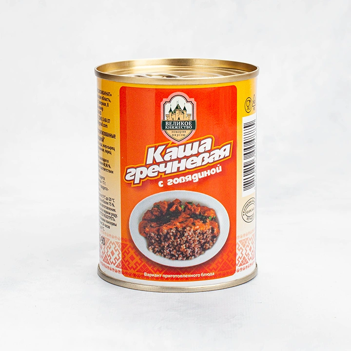 Каша гречневая с говядиной 340г Калинковичский МК