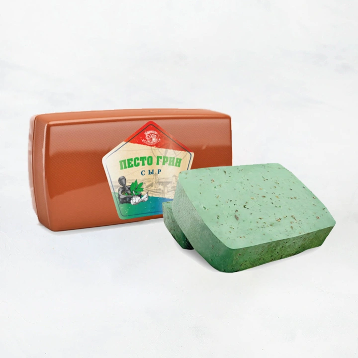 Сыр Песто грин (Pesto Green) базилик+чеснок 45% Новогрудские дары