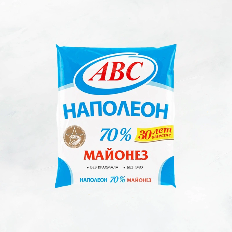 Майонез Наполеон 70% 360г мягкая упак/25 шт АВС