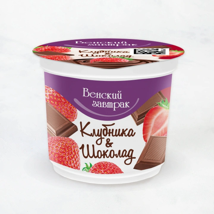 Десерт Венский завтрак 4% 150г Клубника-шоколад Минский1