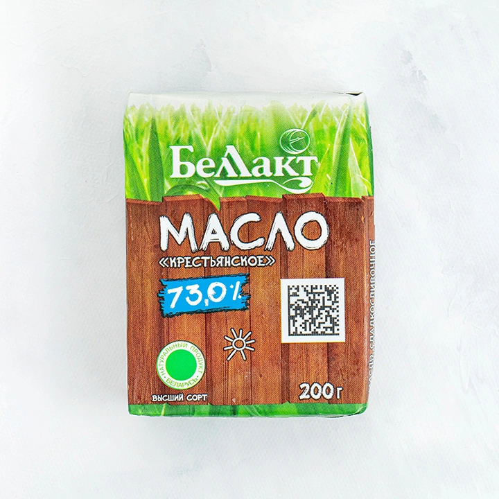 Масло сладкослив. несол. 73% 180г (кашированная фольга) Беллакт