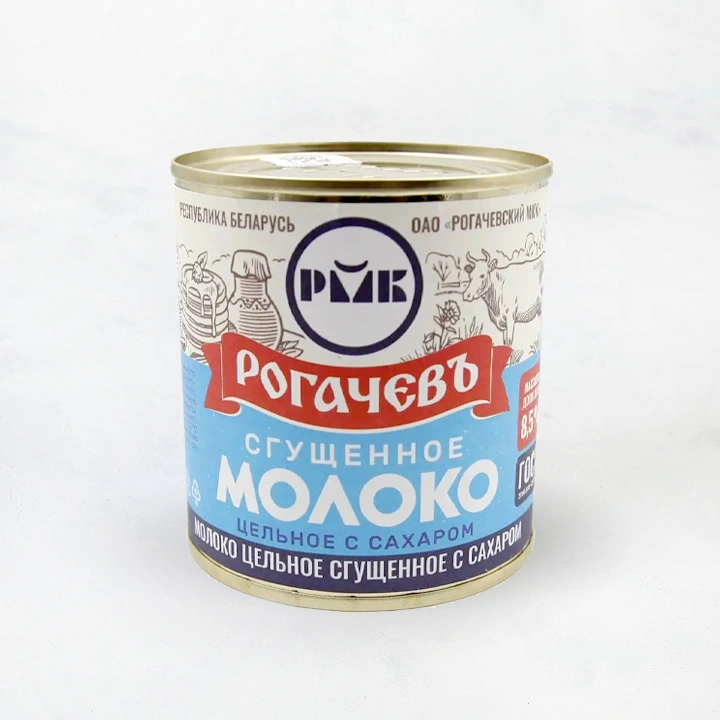 Молоко цельное сгущенное 8,5% ж/б 380г Рогачев