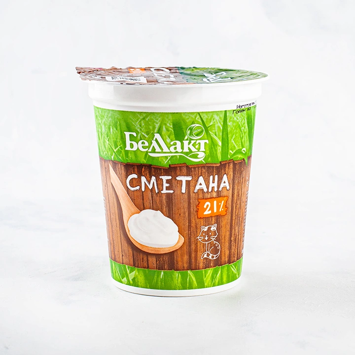Сметана 21% п/ст 380г Беллакт