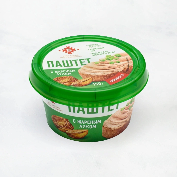 ПАШТЕТ "С жареным луком" из мяса и суб. прод. цыплят 150г Брестский МК