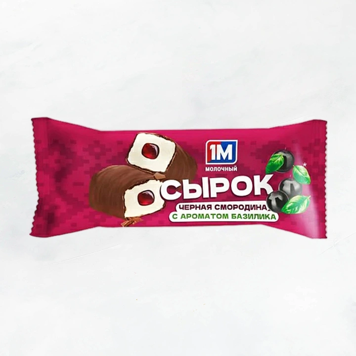 Сырок с черн.смород и базилик творож. глазир. 20% 45г Минский1