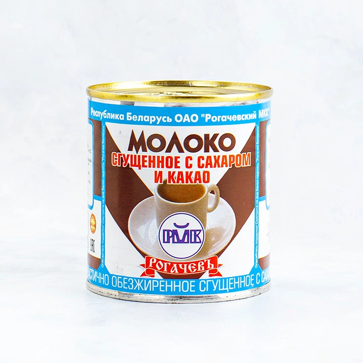 Молоко сгущенное c какао 7,5% ж/б 380г Рогачев