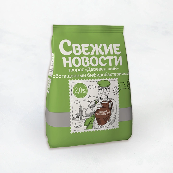 Творог "Деревенский" 2% 350г Бабушкина Крынка