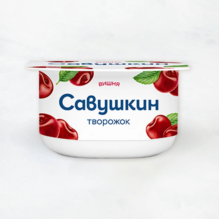 Паста творожная 3,5% 120г Вишня Савушкин