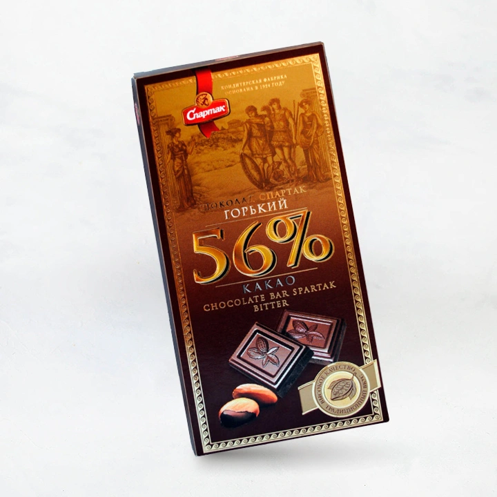 Шоколад Спартак Горький 56% пенал 85г 1/22 Спартак