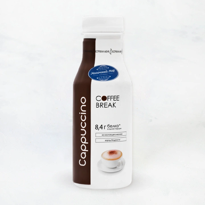 Напиток молочный "Coffe Break" капучино 1,3% 280г ПЭТ Молочный мир