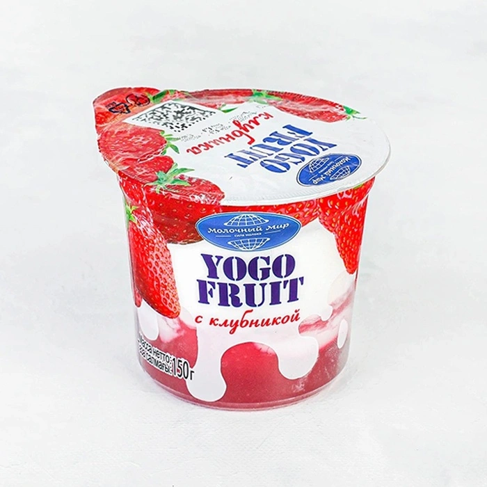 Йогурт "YOGO FRUIT" наполн клубника 150 г в п/ст Молочный мир
