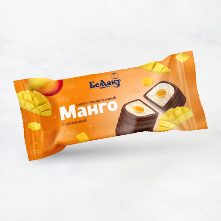 Сырок 18% с начинкой Манго 40г Беллакт