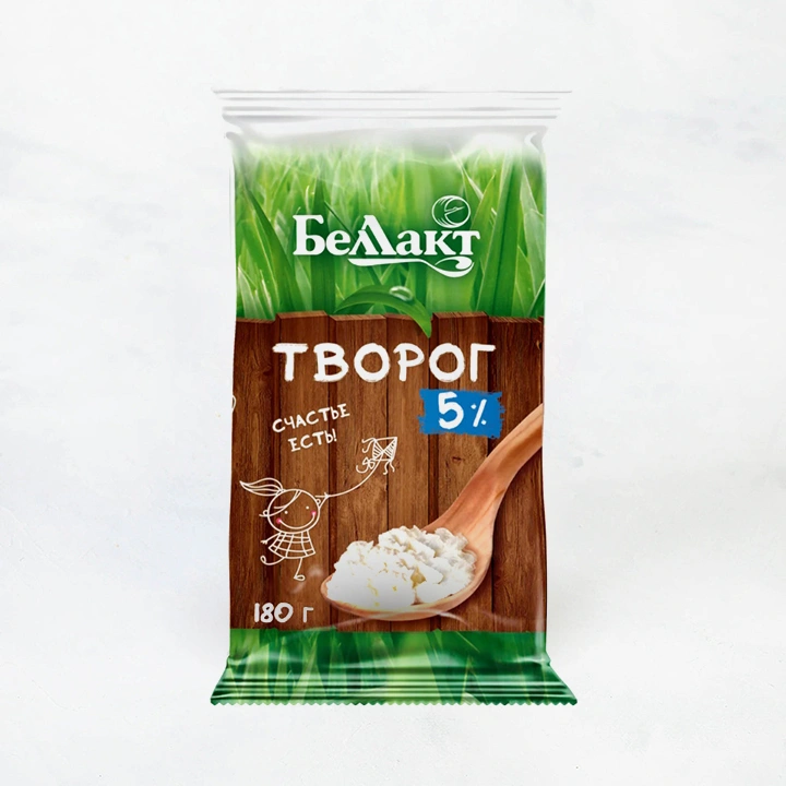 Творог 5% 180г п/п двойная упак Беллакт