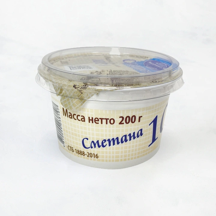 Сметана 10% 200г п/стакан Молочный мир