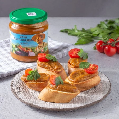 Икра из баклажанов ст/б 460г/12 шт Быховский КЗ