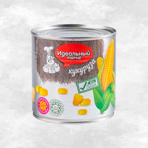 Кукуруза сахарная стерилизованная ж/б 340г (с ключом) Кубанский КК