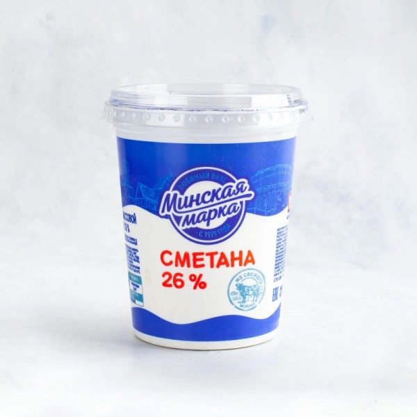 Сметана "Минская марка" 380г 25% стакан Минский1