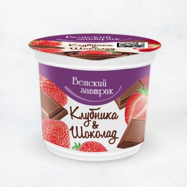 Десерт Венский завтрак 4% 150г Клубника-шоколад Минский1