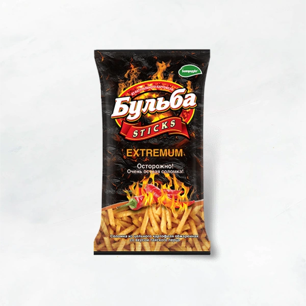 Чипсы "Бульба STICKS" 75г вкус ТАЙСКИЙ ПЕРЕЦ, из натурального картофеля
