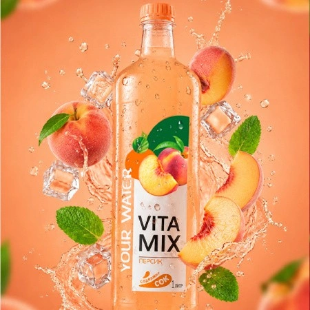 Н-к VitaMix с соком Персик "YW" негаз.1л