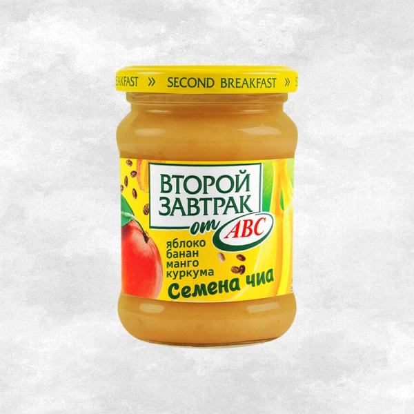 Десерт Второй завтрак фруктовый ябл/бан/манг/чиа/куркума 250г/12 шт ABC