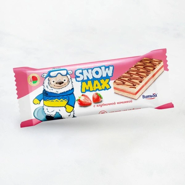 Бисквитное пирожное "Snow Max" клубничной начинкой 30г Витьба