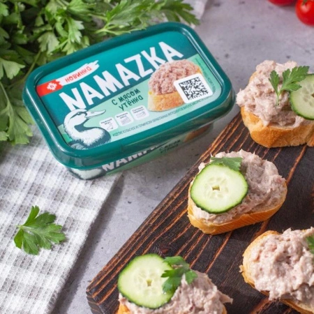 Намазка с мясом утенка изд мясо-раст вар. 150г Брестский МК