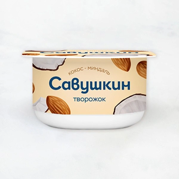 Паста творожная 3,5% 120г Кокос миндаль Савушкин