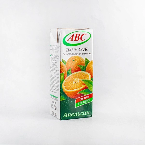 Сок 0,2 АПЕЛЬСИНОВЫЙ АВС