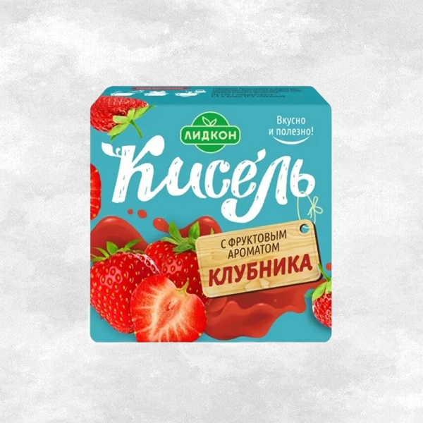 Кисель с фруктовым ароматом "Клубника"  220г Лидкон