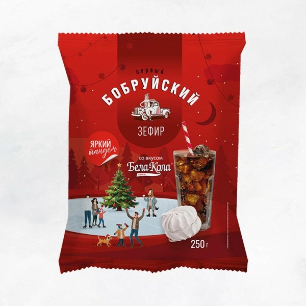 Зефир со вкусом Бела-Кола 250г ТМ Бобруйский