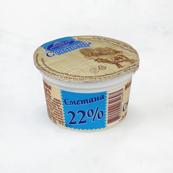 Сметана 22% 200г п/стакан Молочный мир