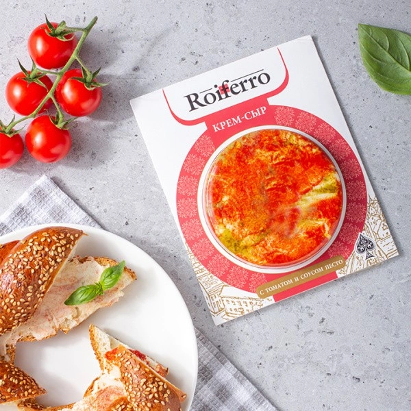 Крем-сыр с томатом и соусом песто 69% 120г*12 ТМ Roiferro РФ