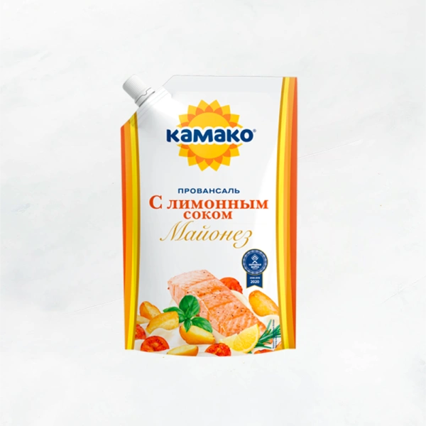 Майонез "Провансаль с лимонным соком" 385г/400мл 50% КАМАКО
