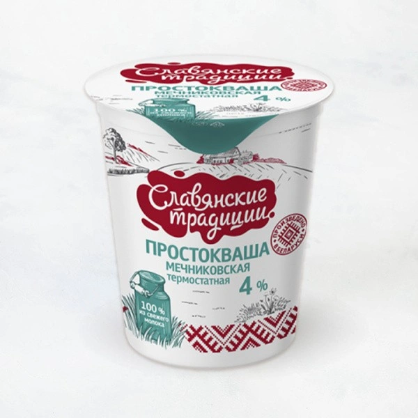 Простокваша "Мечниковская" 380г 4% стакан Минский1