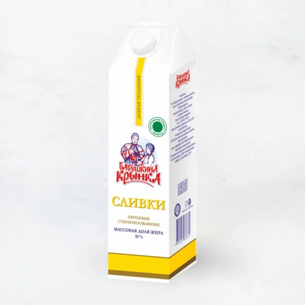 Сливки стерилиз.10% 1000г ТетраПак Бабушкина Крынка 