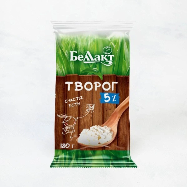 Творог 5% 180г п/п двойная упак Беллакт