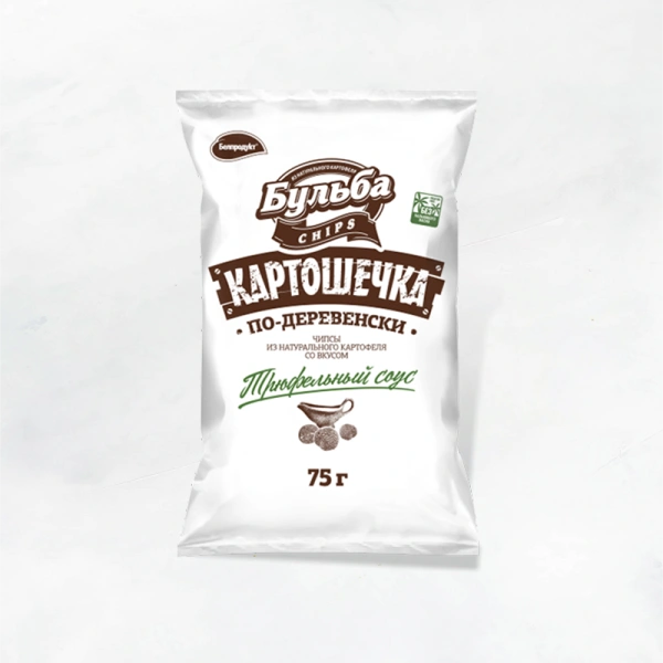 Чипсы "Картошечка по-деревенски" 75г вкус ТРЮФЕЛЬНОГО соуса (1/16), из натурального картофеля