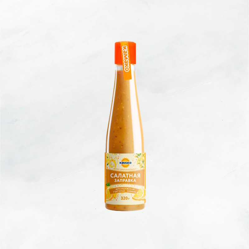 Заправка салатная Французская горчица-лимон 320г п/бут. КАМАКО