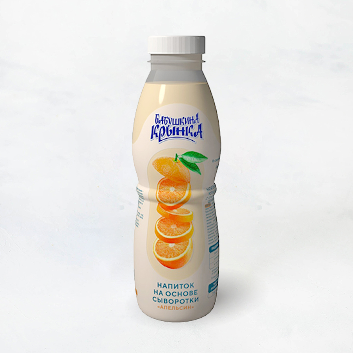 Напиток на осн. сыворотки Апельсин 450г ПЭТ Бабушкина Крынка