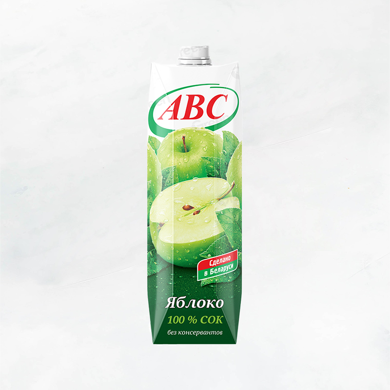 Сок Яблочный 100% 1л призма АВС