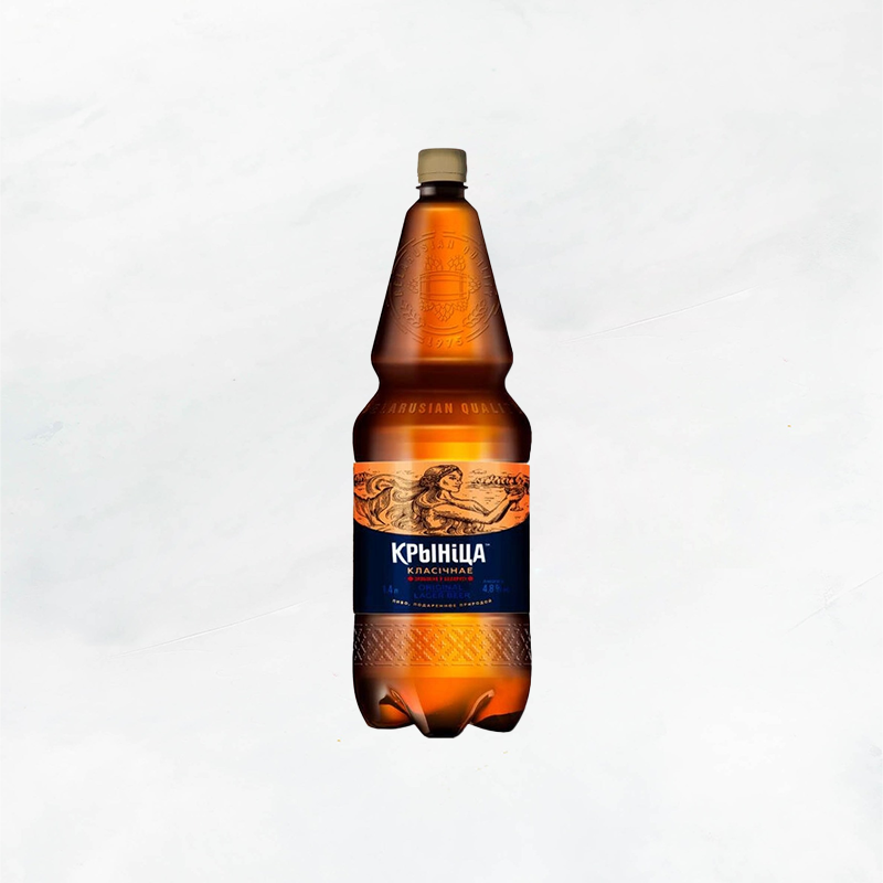 Пиво Криница классическое 1,4л (алкогль 4,8%) ПЭТ Крыница