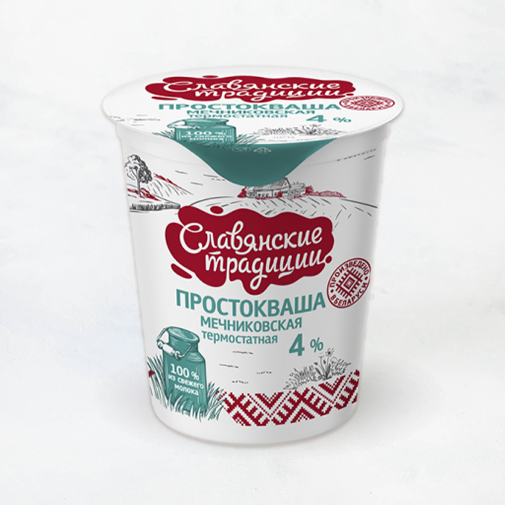 Простокваша "Мечниковская" 380г 4% стакан Минский1