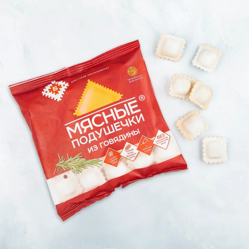 Пельмени "Мясные подушечки из ГОВЯДИНЫ" 1/430 замороженные