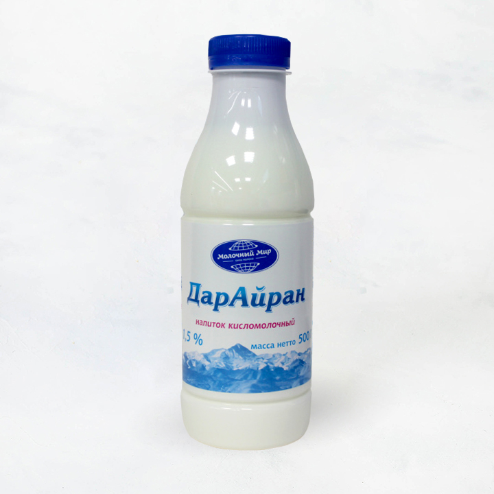 Дар Айран напиток кисломолочный 1,5% 500мл ПЭТ Молочный мир