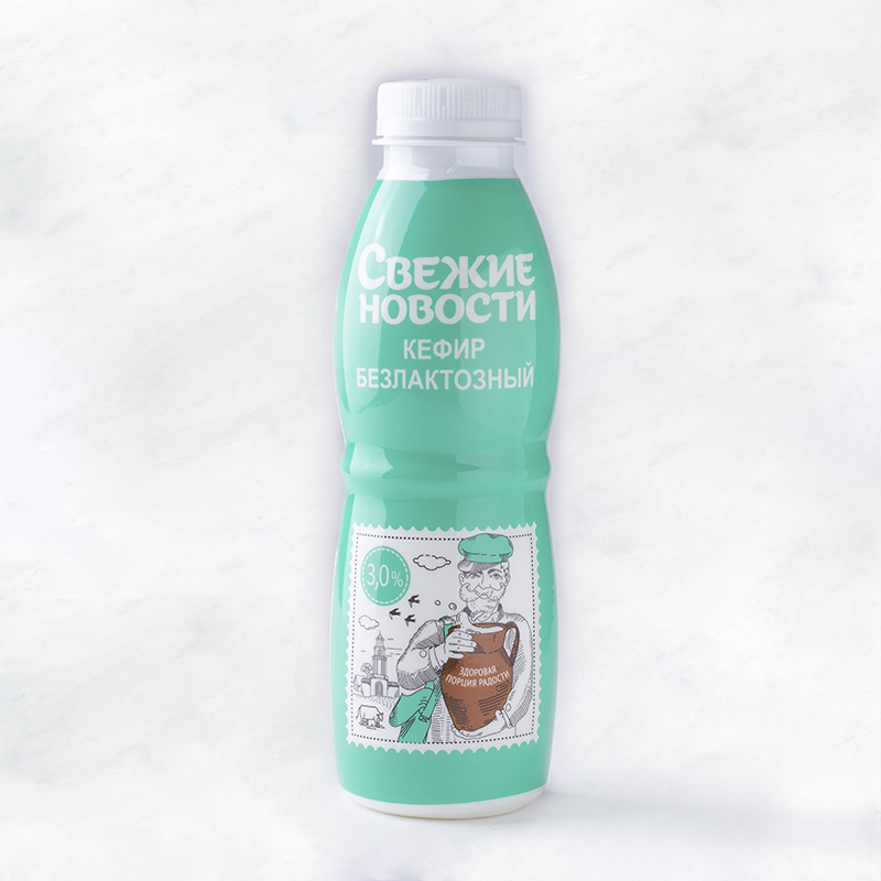 Кефир безлактозный 3% 430г ПЭТ Бабушкина крынка