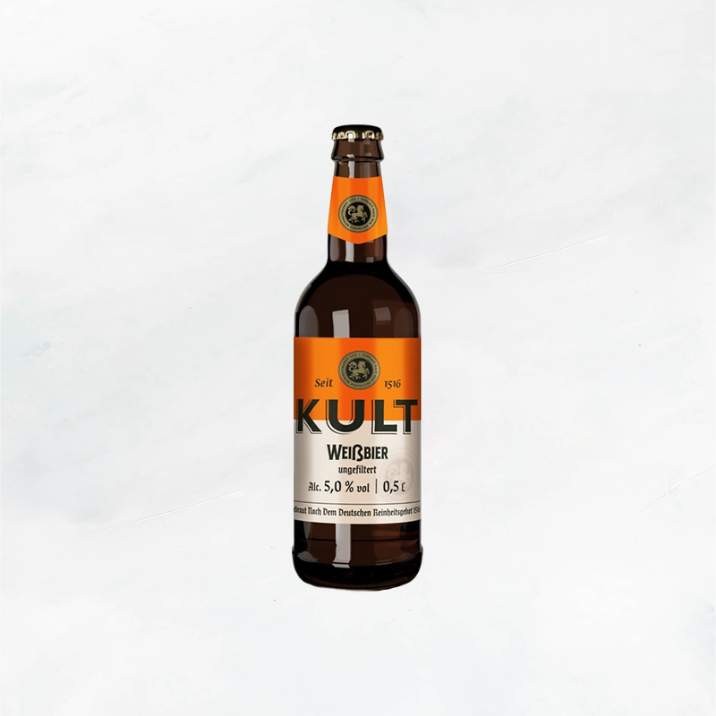 Пиво Kult пшеничное нефильтрованное 0.5л (алкоголь 5%) Крыница