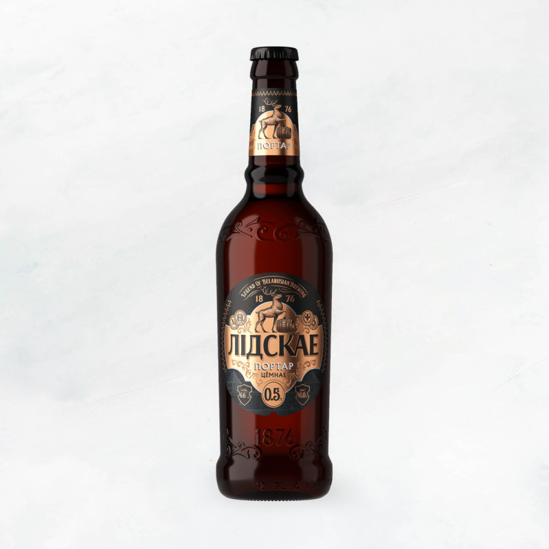 Пивной напиток Портер темный 0,5л (алкоголь 6,6%) Лидское