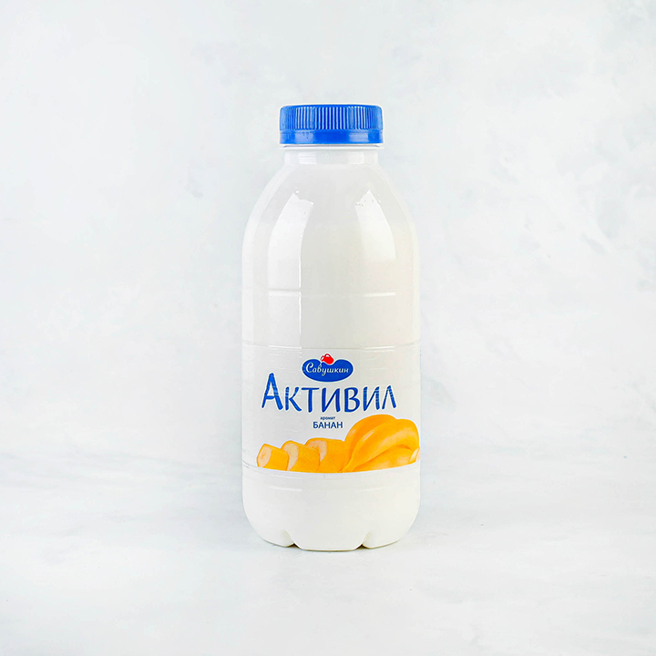 Бионапиток "Активил" 2% банан 500г ПЭТ Савушкин продукт