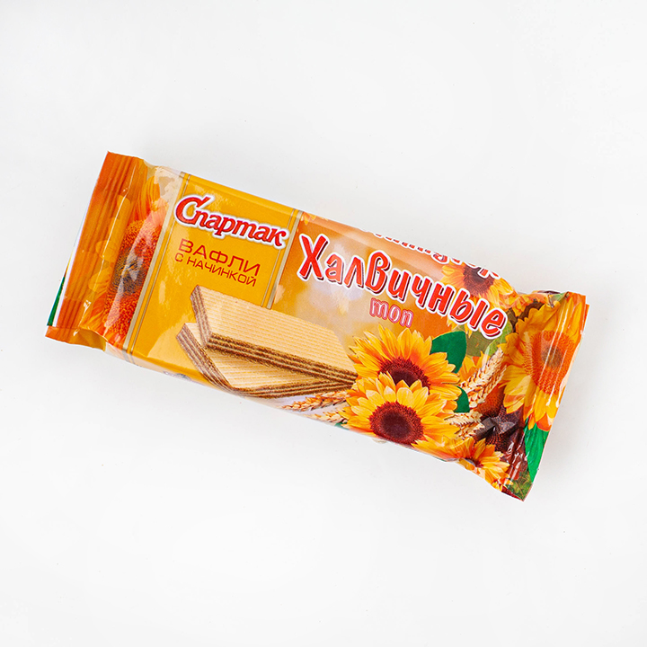 Вафли Халвичные 72 г 1/54 флоу-пак Спартак
